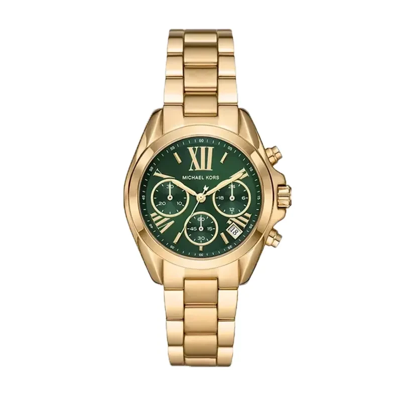 Michael Kors Mini Bradshaw Quartz Green Dial Ladies Watch- MK7257
